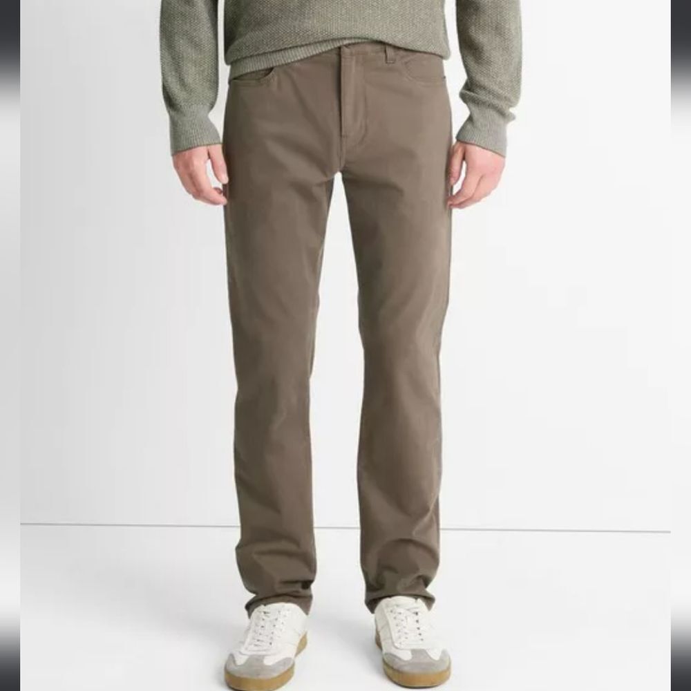 NWT Vince. Dylan Slim Fit Jeans, Size 38 x 32, Frog Green, Fabric Made In Italy